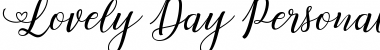 Lovely Day Personal Use Font