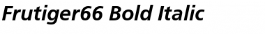 Frutiger66 BoldItalic Font