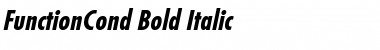 FunctionCond Bold Italic Font