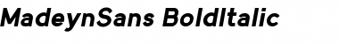 MadeynSans Bold Italic Font