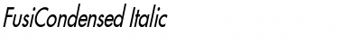 FusiCondensed Italic Font