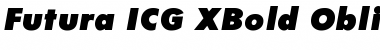 Futura ICG XBold Oblique Font