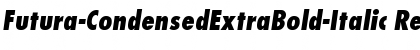 Futura-CondensedExtraBold-Italic Regular Font