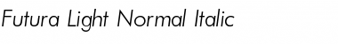 Futura_Light-Normal-Italic Font
