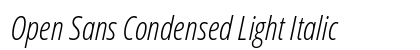 Open Sans Condensed Light Italic