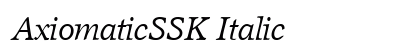 AxiomaticSSK Italic Preview