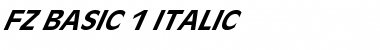 FZ BASIC 1 ITALIC Normal Font