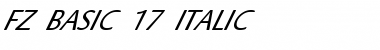 Download FZ BASIC 17 ITALIC Font