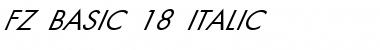 FZ BASIC 18 ITALIC Normal Font