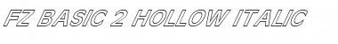 FZ BASIC 2 HOLLOW ITALIC Normal Font