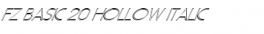 Download FZ BASIC 20 HOLLOW ITALIC Font