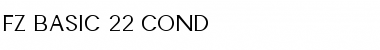 FZ BASIC 22 COND Font