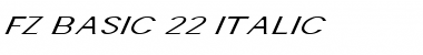 FZ BASIC 22 ITALIC Font