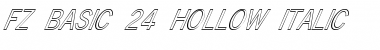 FZ BASIC 24 HOLLOW ITALIC Font