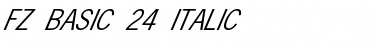 Download FZ BASIC 24 ITALIC Font