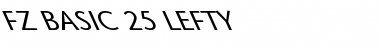 FZ BASIC 25 LEFTY Normal Font