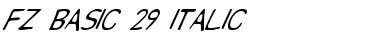 Download FZ BASIC 29 ITALIC Font