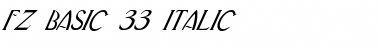 Download FZ BASIC 33 ITALIC Font