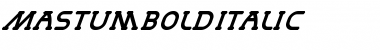 MastumBoldItalic Font