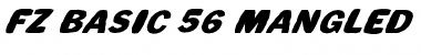 FZ BASIC 56 MANGLED ITALIC Normal Font