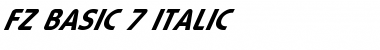 FZ BASIC 7 ITALIC Font