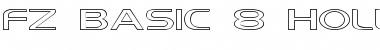 FZ BASIC 8 HOLLOW EX Normal Font