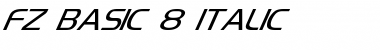 FZ BASIC 8 ITALIC Font