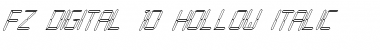 FZ DIGITAL 10 HOLLOW ITALIC Normal Font