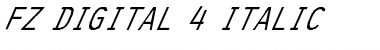 FZ DIGITAL 4 ITALIC Normal Font