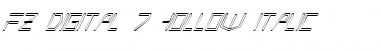 FZ DIGITAL 7 HOLLOW ITALIC Font