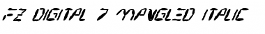 FZ DIGITAL 7 MANGLED ITALIC Normal Font