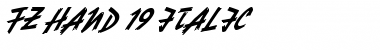 FZ HAND 19 ITALIC Normal Font