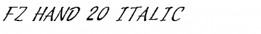 FZ HAND 20 ITALIC Normal Font