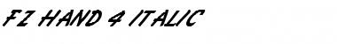 FZ HAND 4 ITALIC Font