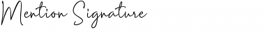 Mention Signature Font