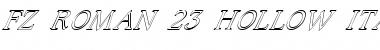 FZ ROMAN 23 HOLLOW ITALIC Font