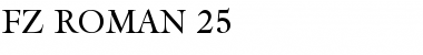 FZ ROMAN 25 Font