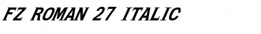 FZ ROMAN 27 ITALIC Font