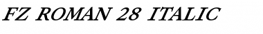 FZ ROMAN 28 ITALIC Font