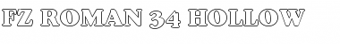 FZ ROMAN 34 HOLLOW Normal Font