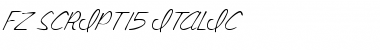 FZ SCRIPT 15 ITALIC Normal Font