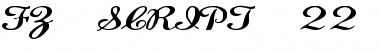FZ SCRIPT 22 EX Normal Font