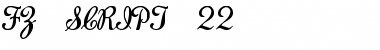 FZ SCRIPT 22 Normal Font