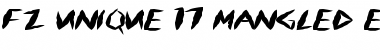 FZ UNIQUE 17 MANGLED EX Font