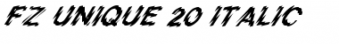 FZ UNIQUE 20 ITALIC Normal Font