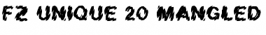 Download FZ UNIQUE 20 MANGLED Font