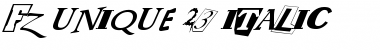 FZ UNIQUE 23 ITALIC Normal Font