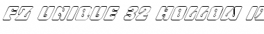 FZ UNIQUE 32 HOLLOW ITALIC Normal Font