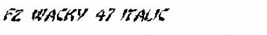 FZ WACKY 47 ITALIC Font