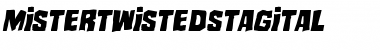 Mister Twisted Staggered Italic Font